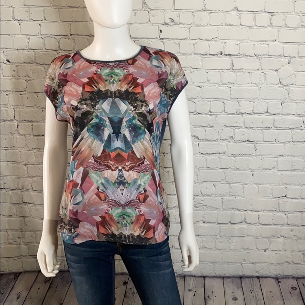 Ted Baker London Mixed Print Blouse